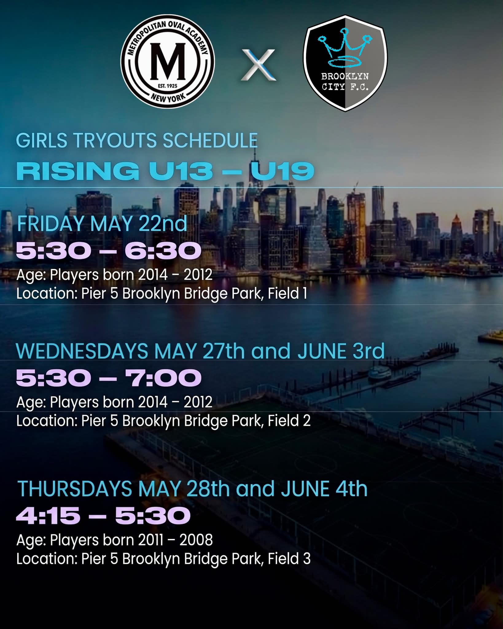 MOBC Tryout schedule